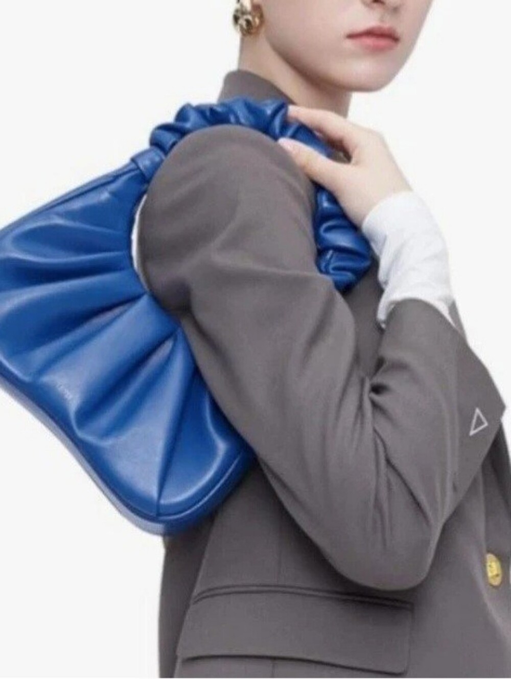 JW PEI Gabbi Ruched Hobo Handbag Classic Blue NWT